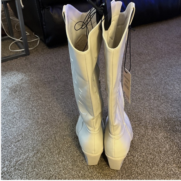 Madden NYC Women's Embroidered Tall Western Boots in Bone White - Picture 7 of 10